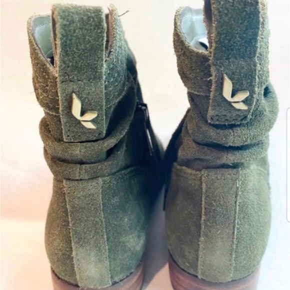 Koolaburra by UGG Lorelei Green Suede Ankle Boots Booties Womens 5 - Picture 3 of 7